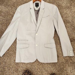 Guess Men's Cotton Blazer Single Breast 2 Buttons Light Blue Sz L New.